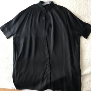 Black oversized Cos shirt dress